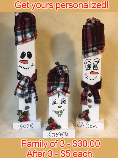 Christmas Snowman Family